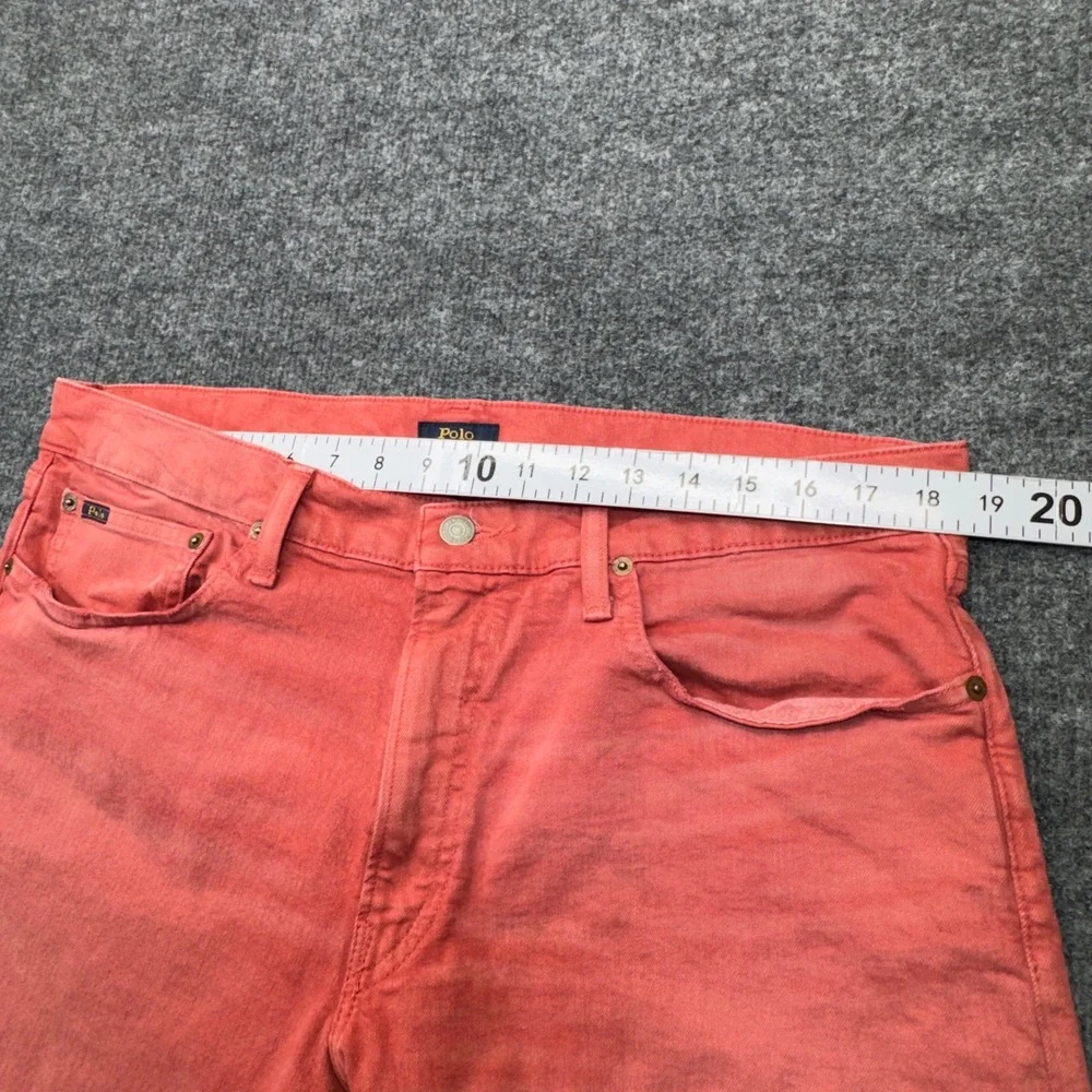 Polo Ralph Lauren Jeans Mens 36x30 Red Sullivan Slim Five Pocket Denim Nantucket